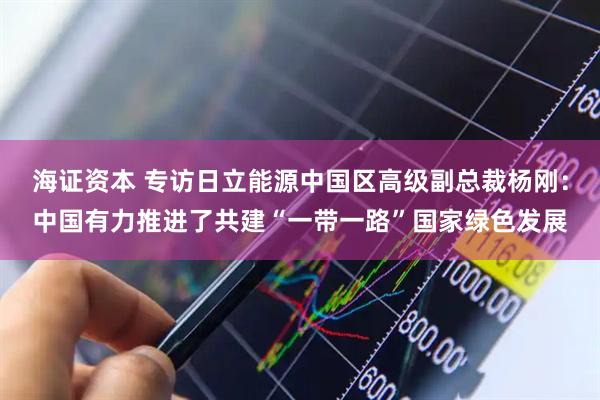 海证资本 专访日立能源中国区高级副总裁杨刚：中国有力推进了共建“一带一路”国家绿色发展