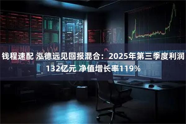 钱程速配 泓德远见回报混合：2025年第三季度利润132亿元 净值增长率119%